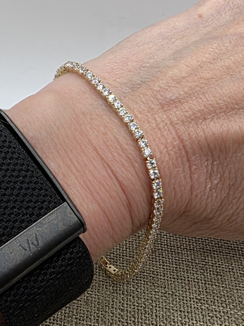 Elegant Gold Tennis Necklace - Women's Jewelry